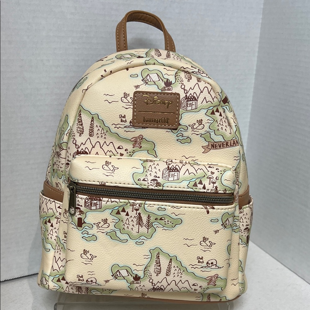 Loungefly Peter Pan Map Neverland Backpack Rare - Hot Topic mini backpack